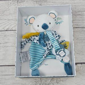 NEW! DouDou Et Compagnie Paris Yoka the Koala Blanket‎ with Pacifier Clip